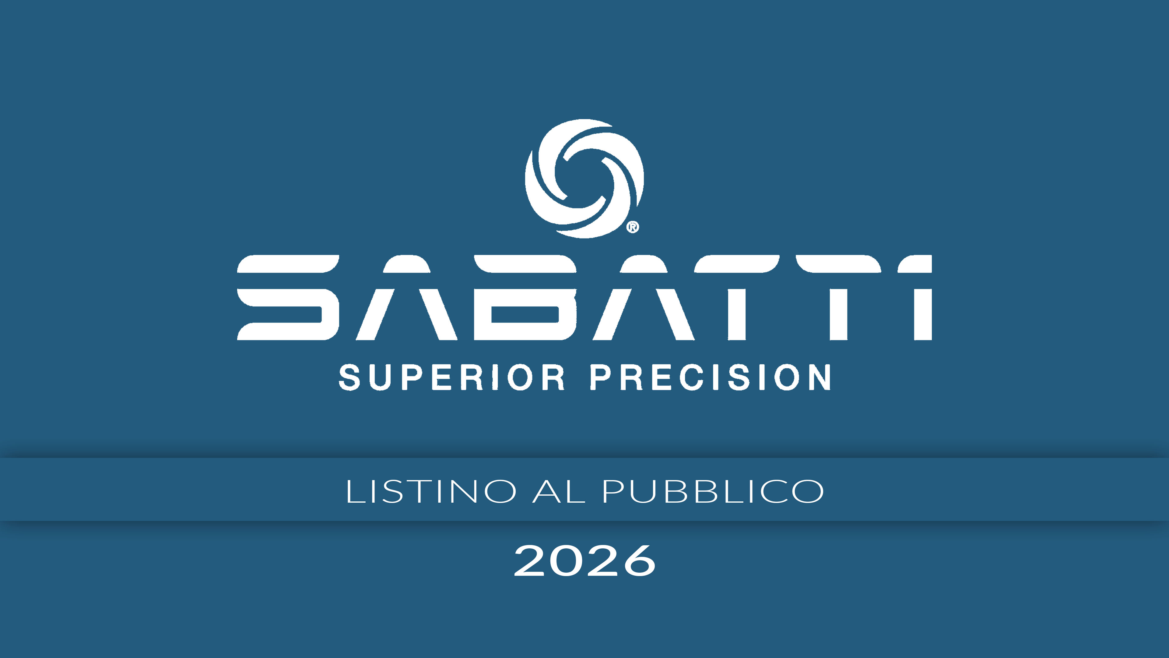 Listino prezzi al pubblico Sabatti 2026
